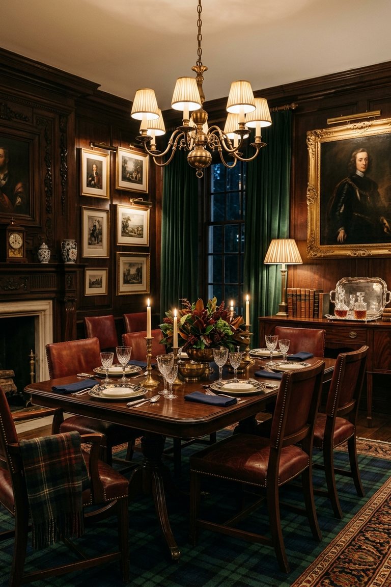 AI-generated designer version of the Old Money dining room