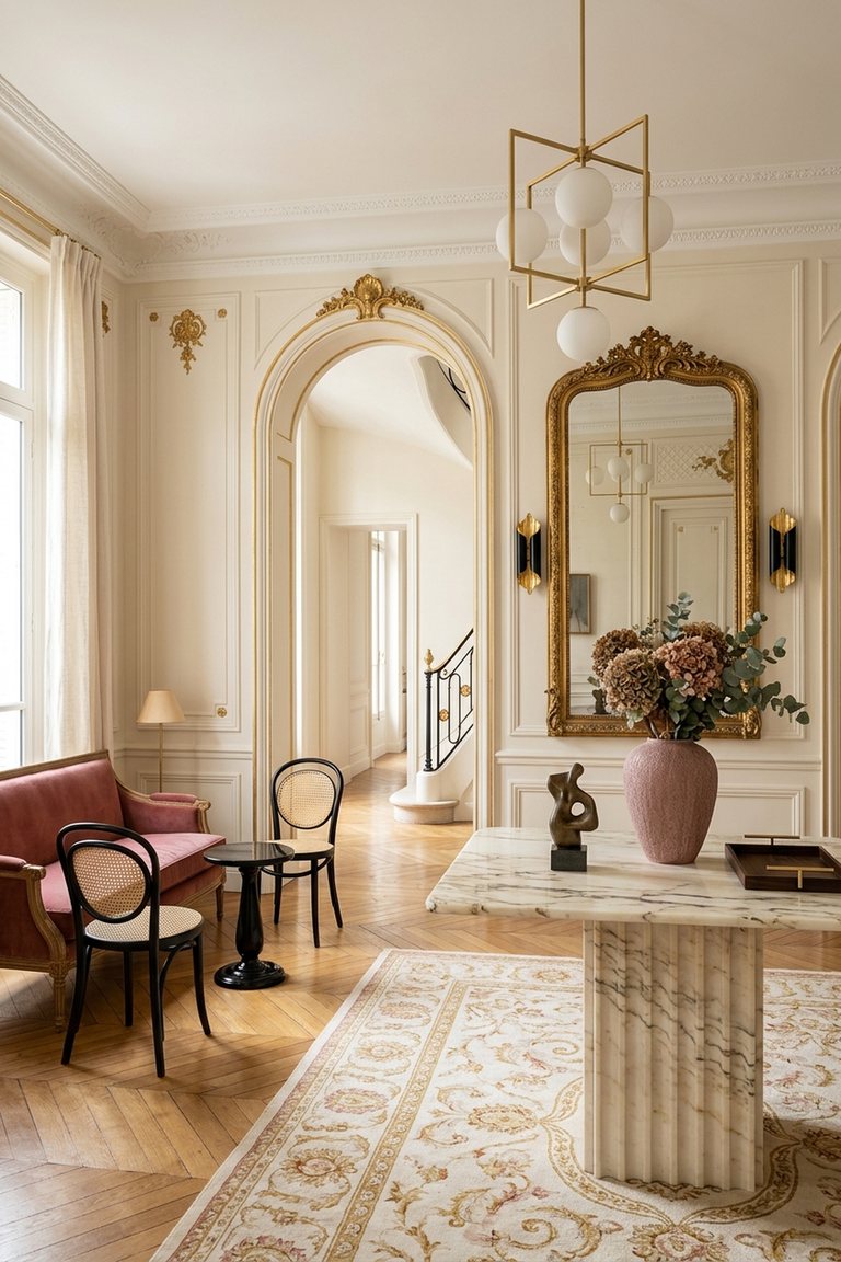 AI-generated designer version of the Parisian Apartment entry